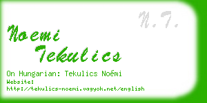 noemi tekulics business card