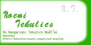 noemi tekulics business card